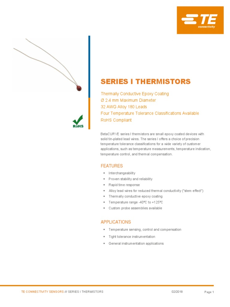 Datasheet Thermistor