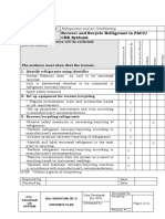 Recover Refrigerant Evidence Plan