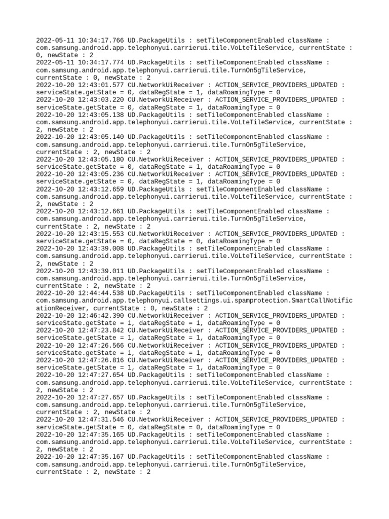 Network Service Updates and Configuration Changes on a Mobile Device PDF