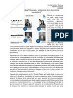 Alcances y Limitaciones de La Autonomía Universitaria