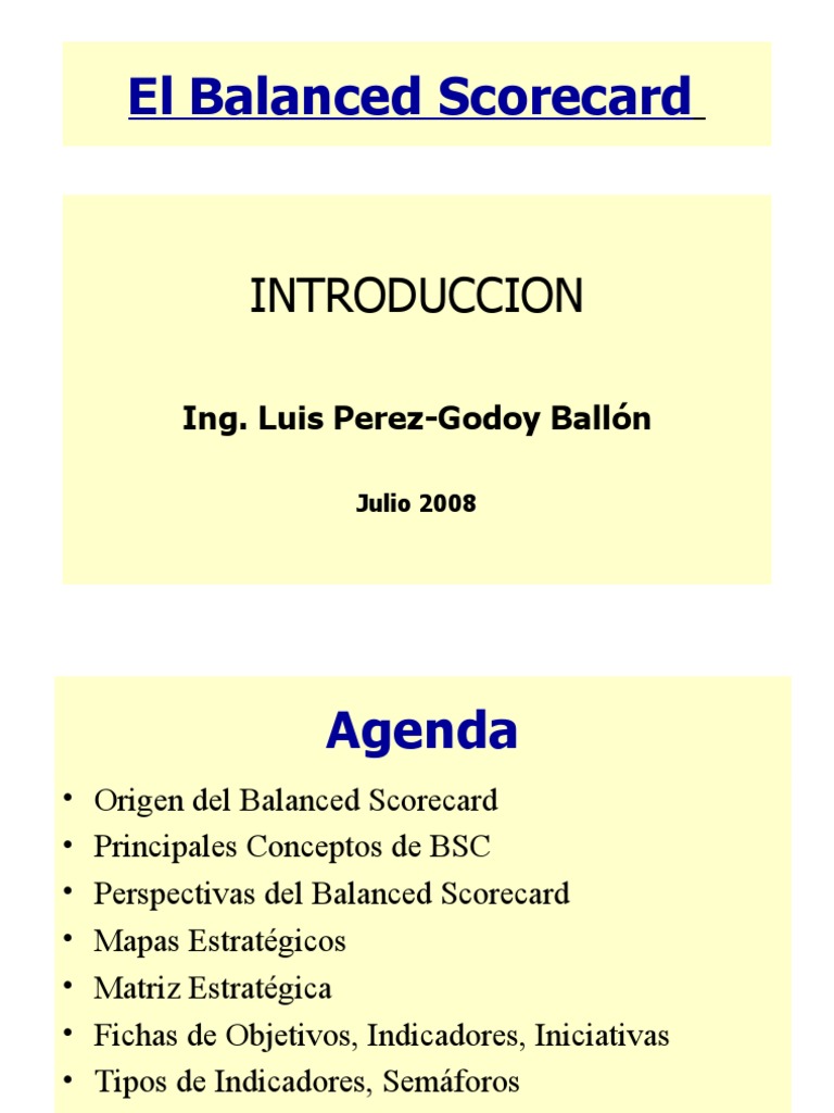 Matriz Estratégica del Balanced Scorecard | PDF | Cliente | Calidad ...