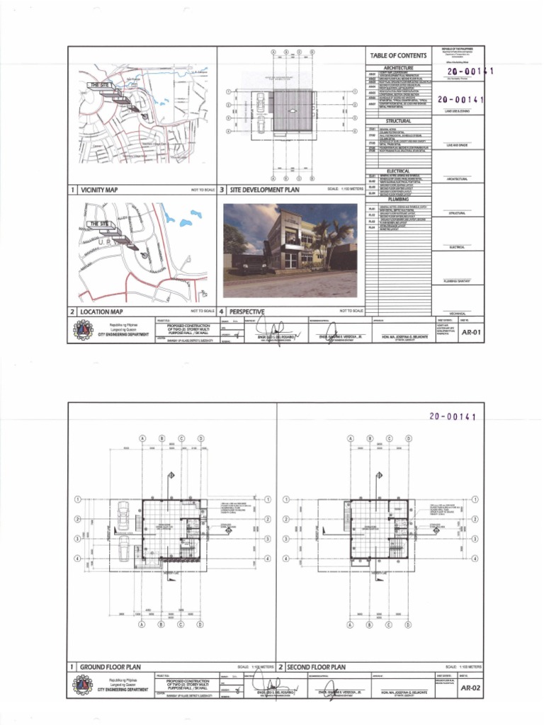 PLAN 20 00141 Proposed Construction of Two 2 Storey Multi PurposeSK