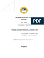 Tesis Presentada para Obtener El Título de Magister en "Contabilidad y Auditoría"