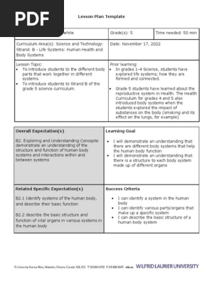 science lesson plan