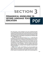 Pedagogical Knowledge in 2ND LGG Teacher Education Burns and Richards 2009