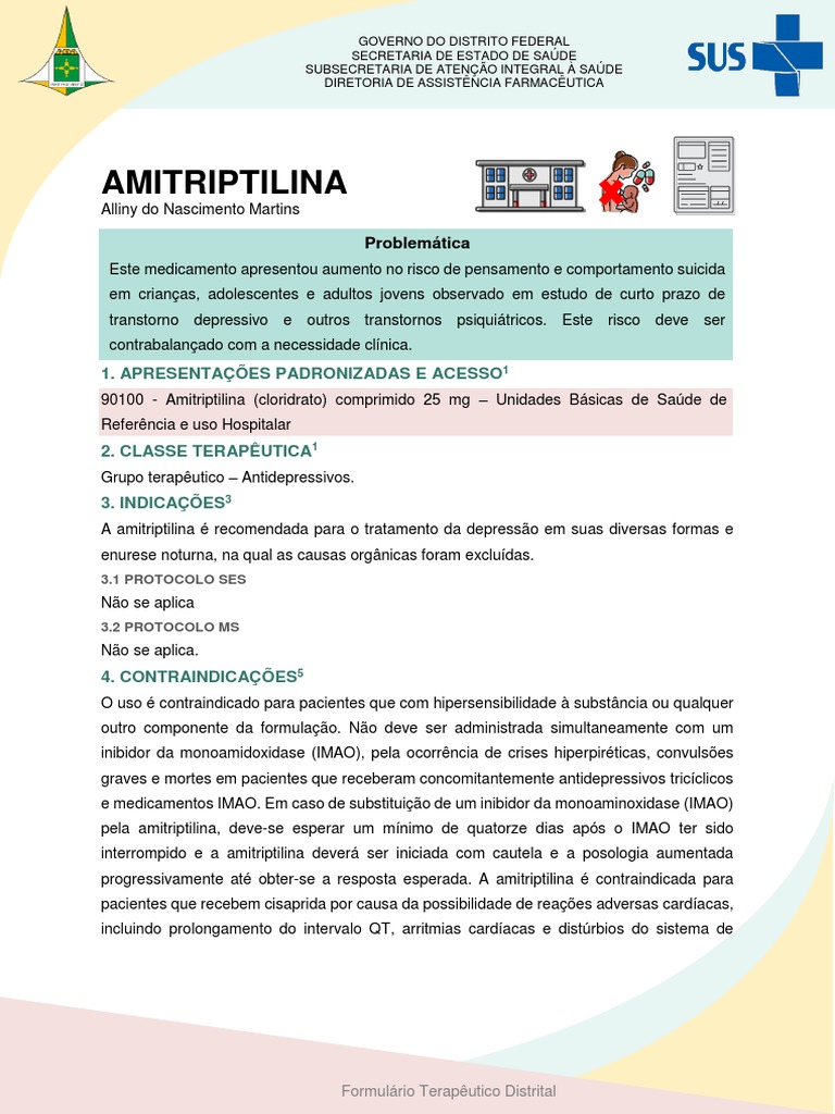 Amitriptilina | PDF | Antidepressivo | Depressão