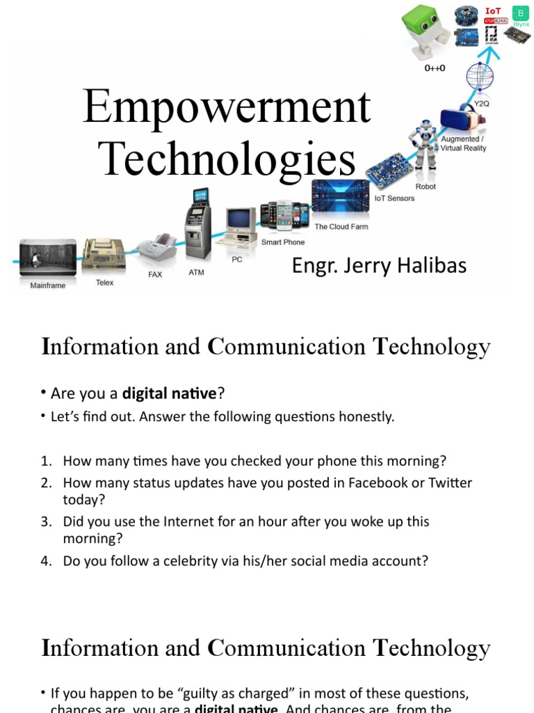 Empowerment Technologies in ICT Today | PDF | World Wide Web | Internet ...