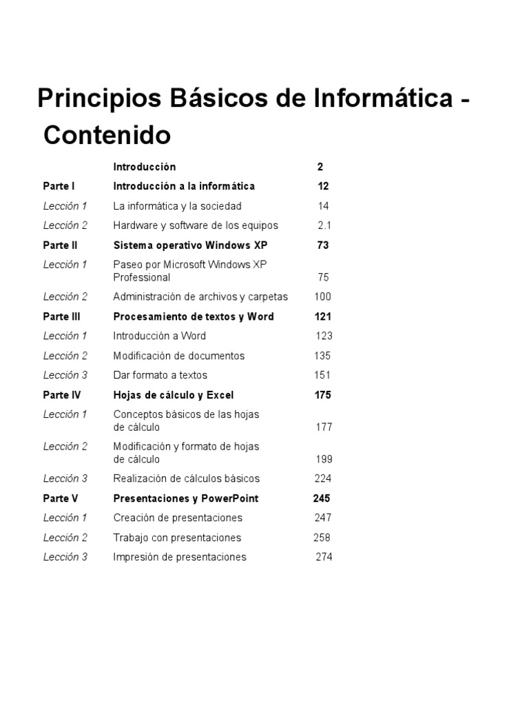 Principios Basicos de Informatica | PDF | Interfaces gráficas de ...