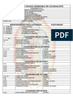 Calendario Nossa Guadalupe