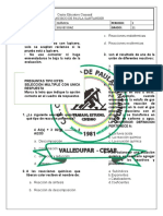 Examen Tercer Period Grado 7 Biologia