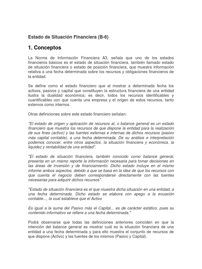 Estado Situacion Financiera | PDF | Contabilidad | Compartir (Finanzas)