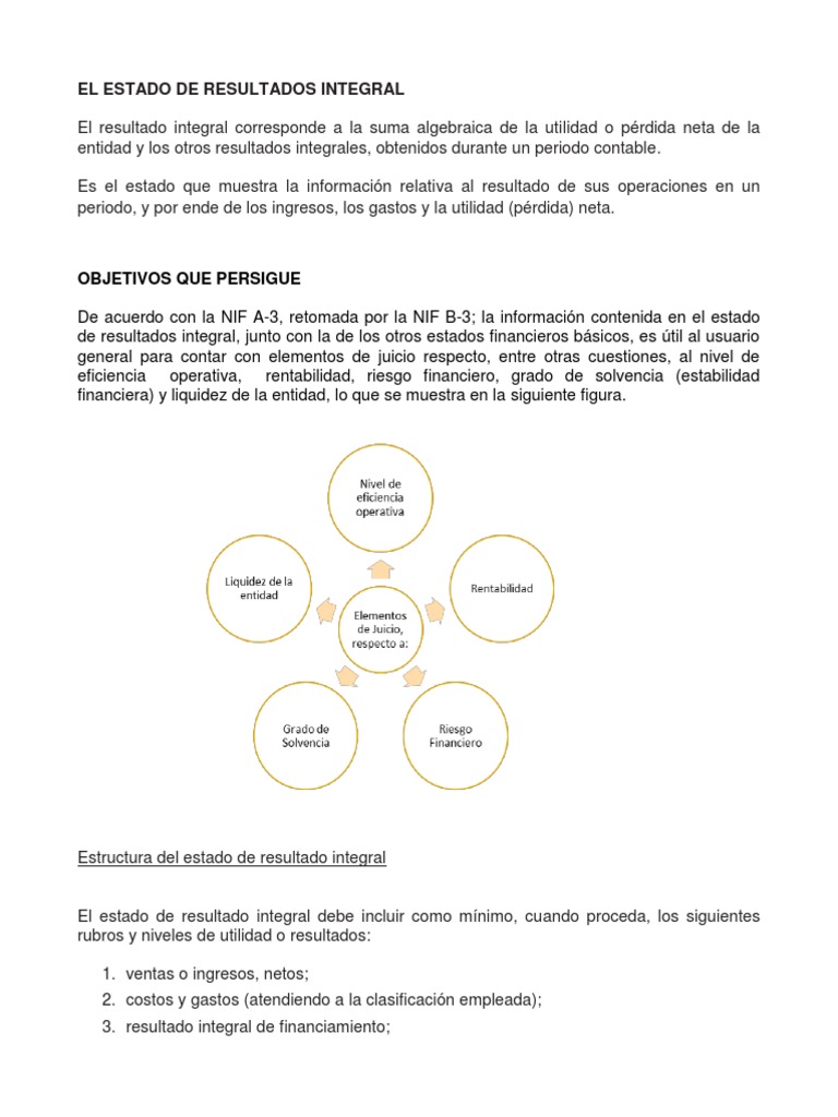 Estructura del Estado de Resultados Integral | PDF | Contabilidad ...