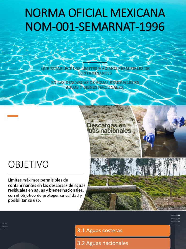 Nom 001 semarnat 1996 pdf agua aguas residuales