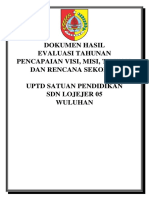 Dokumen Hasil Evaluasi Tahunan Pencapaian Visi - Misi - Tujuan - Dan Rencana Sekolah