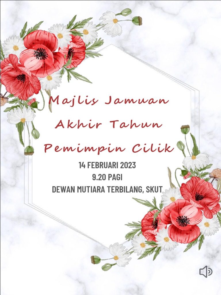 Kad Jemputan Jamuan Akhir Tahun Pemimpin Cilik | PDF