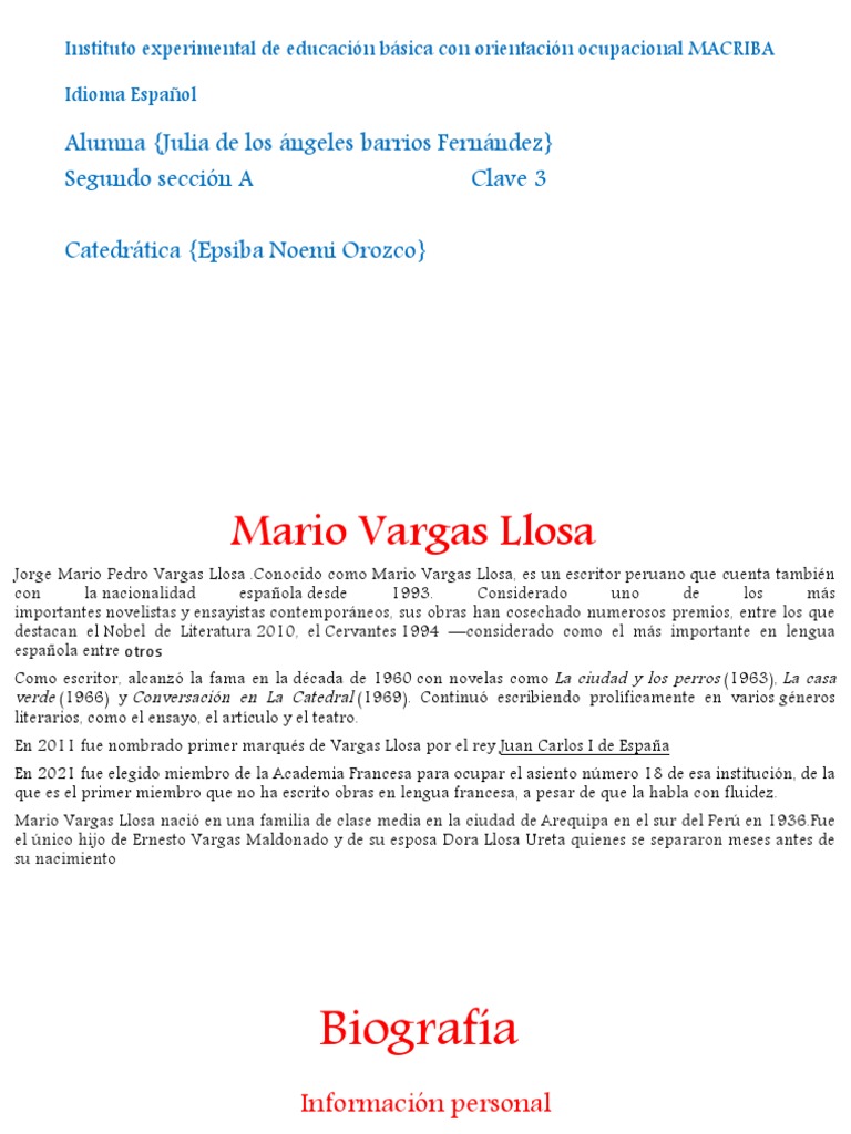 Mario Vargas Llosa | PDF