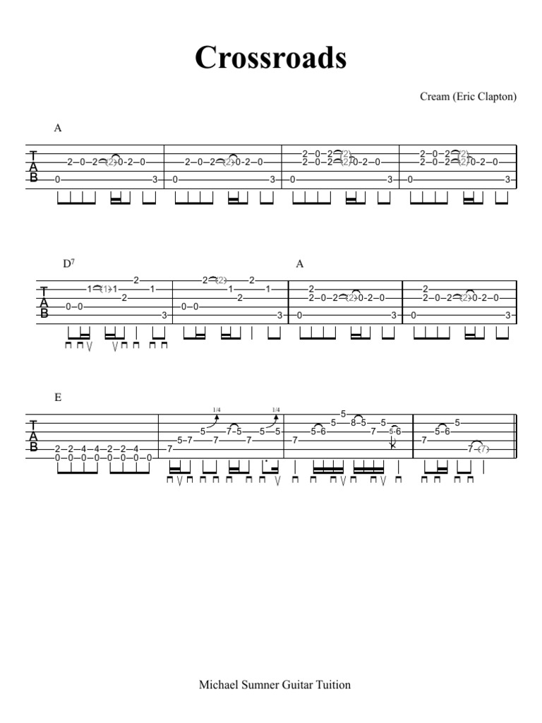 Crossroads Pdf Rock Music