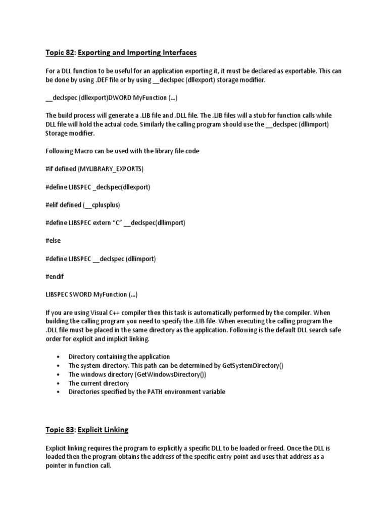 DLL Programming for Developers | PDF | Command Line Interface | Thread ...