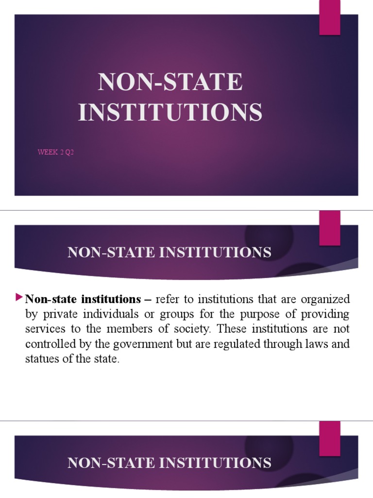 Non State Institutions PDF Corporations Cooperative