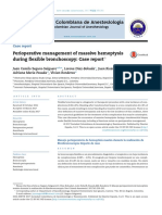 Perioperative Management of Massive Hemoptysis During Flexible Bronchoscopy: Case Report