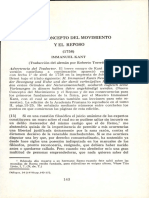 012 Nuevo Concepto Del Movimiento y El Reposo 1758 de Immanuel Kant T. Roberto Torretti