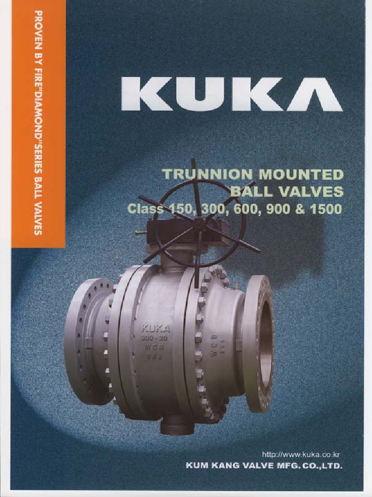 Kuka Trunnion Ball Valve Catalogue Download grátis PDF Valve Gas