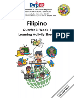 Filipino: Quarter 3: Week 1 Learning Activity Sheets