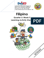 Filipino: Quarter 3: Week 5 Learning Activity Sheets