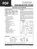 25AA640/25LC640: 64K SPI Bus Serial EEPROM