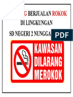 Dilarang Berjualan Rokok Di Lingkungan