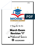 March Exam Revision 1 - 1st Prep AL & OL