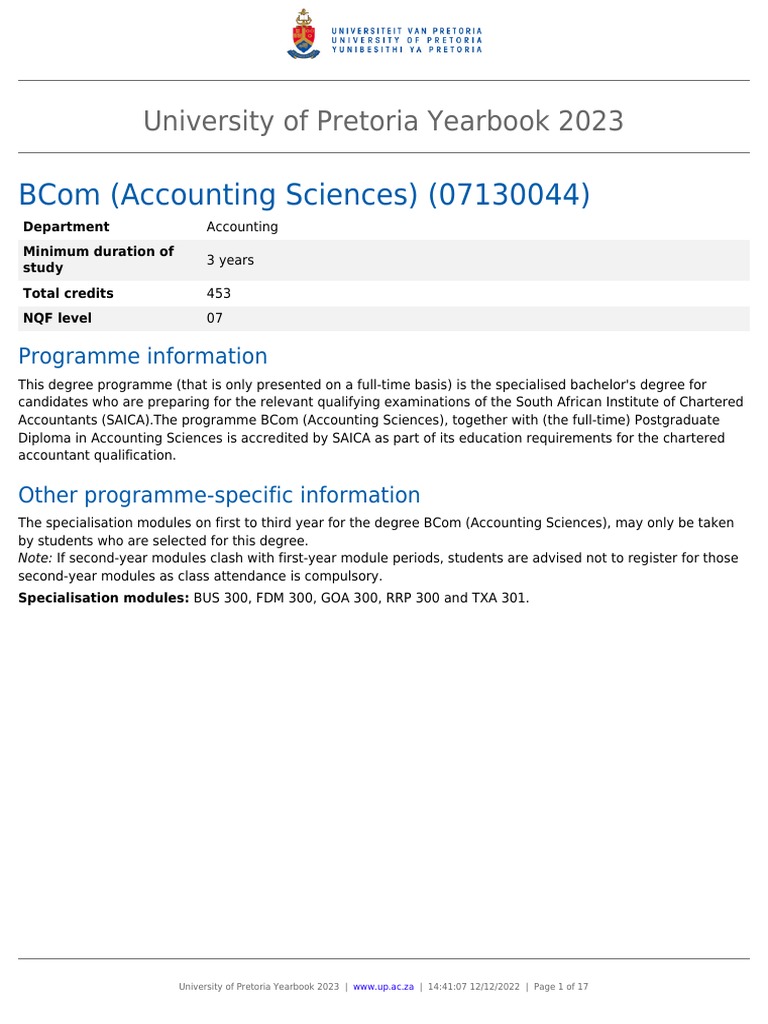 Bcom Accounting Sciences UP 2023 | PDF | Statistics | Economics