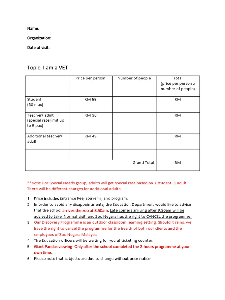 VET Educational Program Pricing Guide | PDF | Wellness