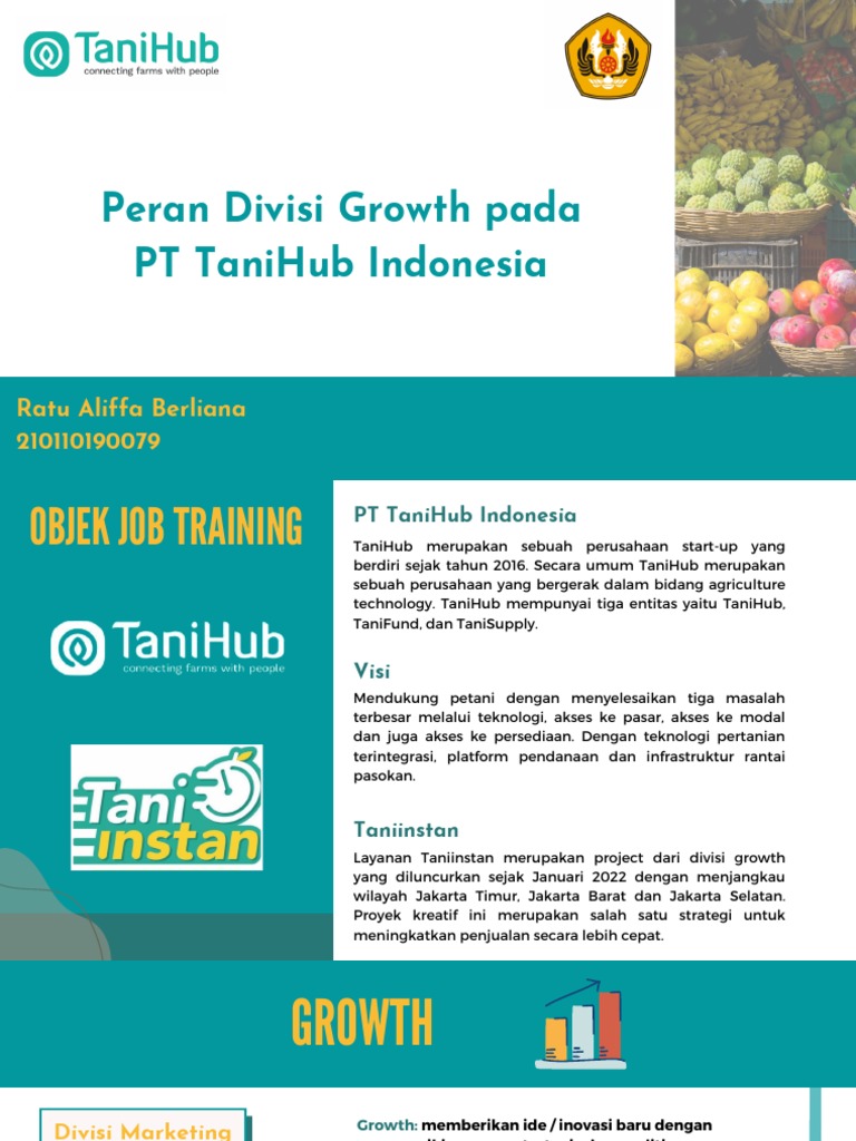 Peran Divisi Growth pada PT Tanihub Indonesia