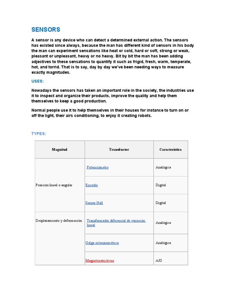 Sensors | PDF | Science & Mathematics