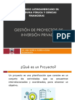 Gestión de Proyectos de Inversión