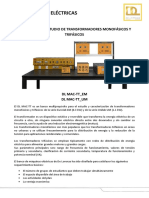 Banco para El Estudio de Transformadores Monofásicos y Trifásicos DL Mac-Tt - em DL Mac-Tt - Um