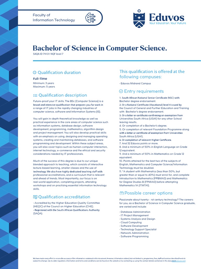 Bachelor of Science (Computer Science) | PDF | Computer Science ...