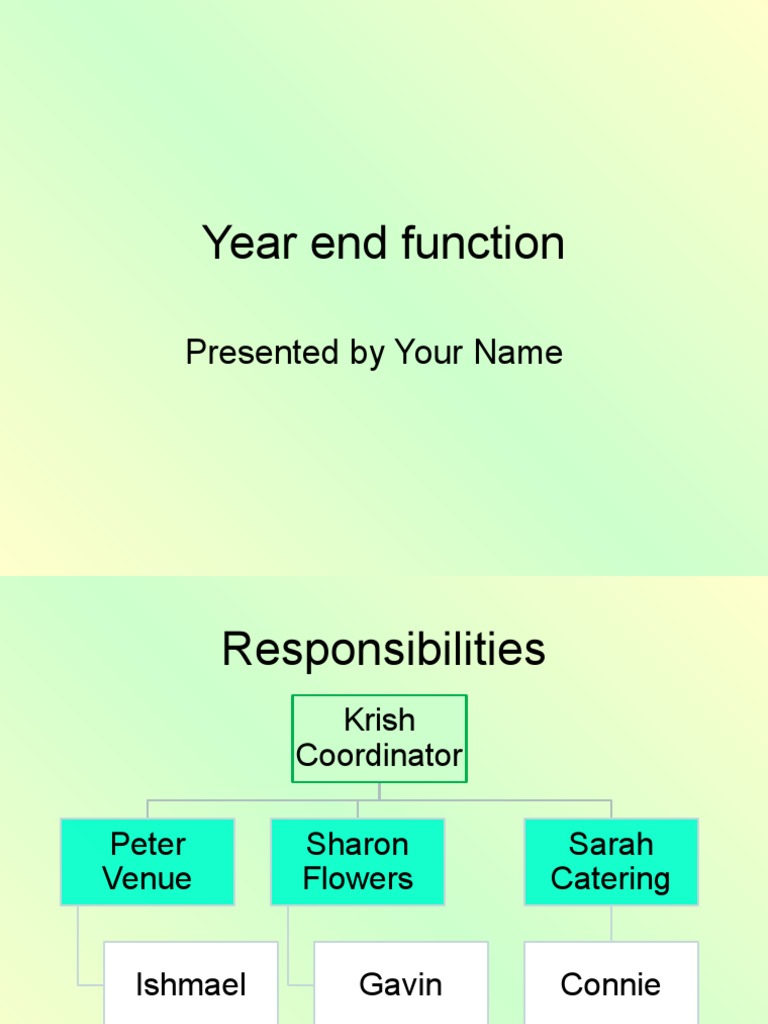 Year End Function | PDF