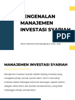 Pengenalan Manajemen Investasi Syariah: Ilham Muhammad Mardiputra, S.Mn,. M.M