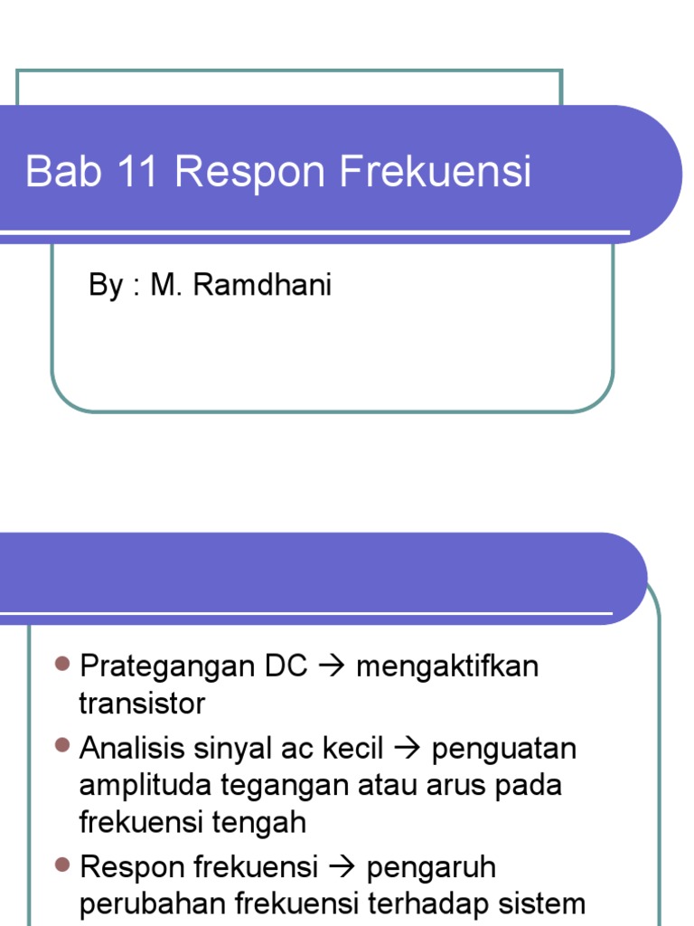 Analisis Respon Frekuensi Sistem | PDF