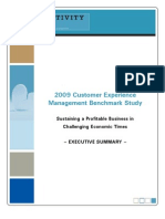 2009 Customer Experience Management Benchmark Study