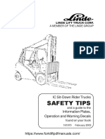 Linde H50 80 Forklift Trucks Operator's Manual PDF