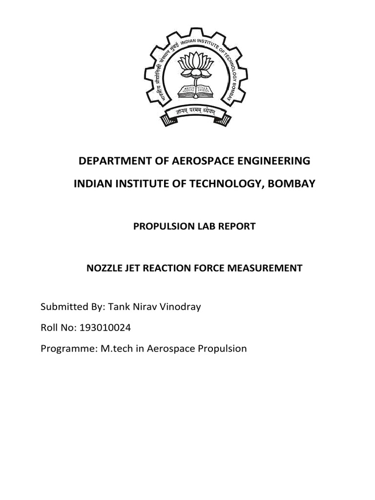 Nozzle Jet Reaction Force Analysis | PDF | Nozzle | Applied And ...