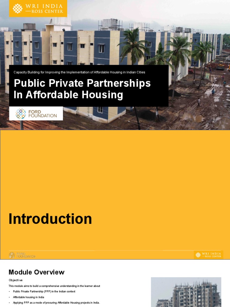 PPPs in Affordable Housing Updated | PDF | Public–Private Partnership ...