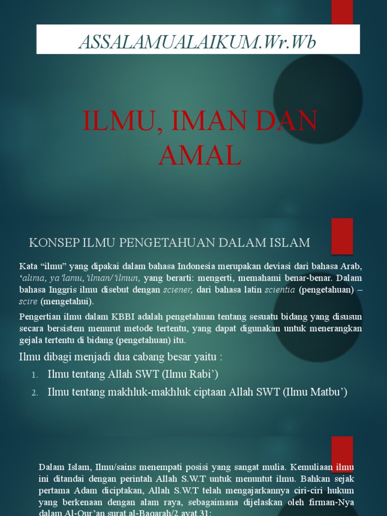 03 Ilmu Iman Dan Amal Ok | PDF