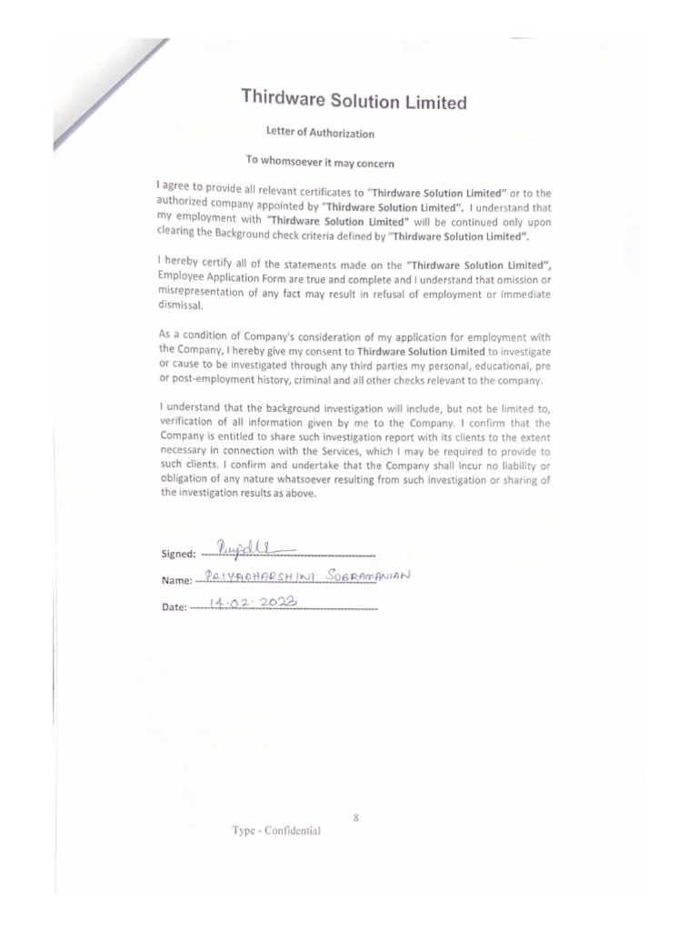 Thirdware Solution Limited | PDF