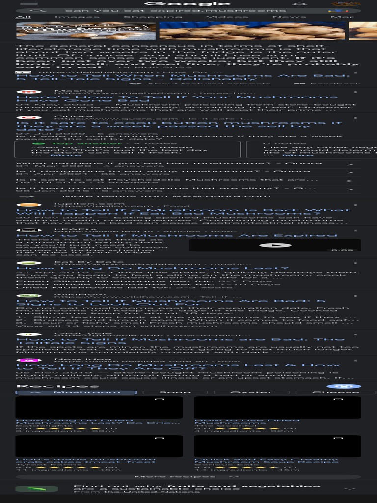 Can You Eat Expired Mushrooms Google Search PDF