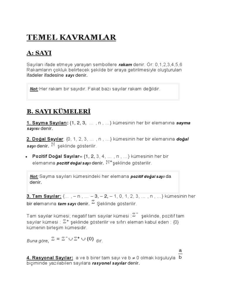 Temel Kavramlar | PDF