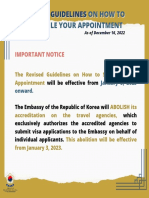 REVISED Guidelines On Korean Visa Appointment